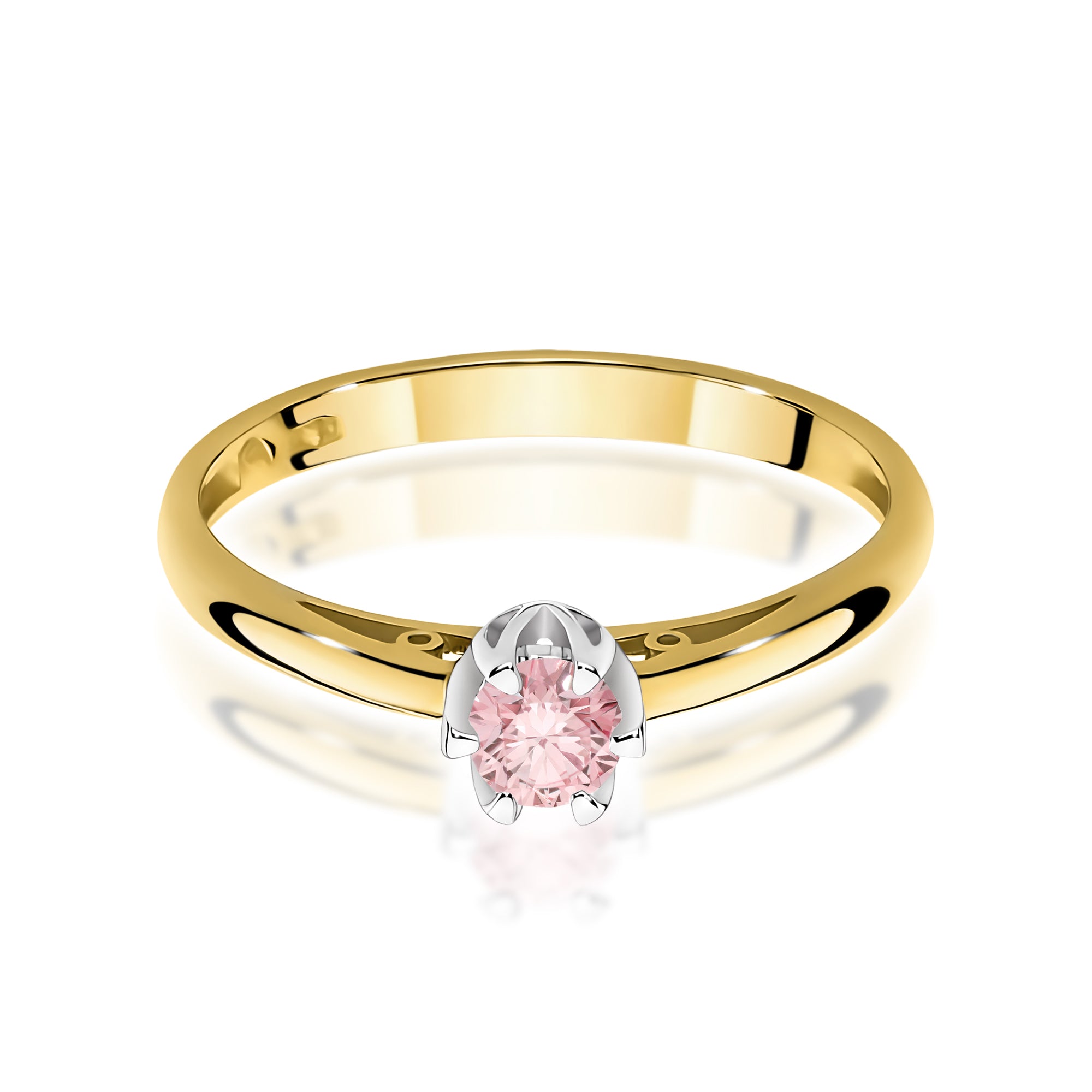 Inel Aur 14K cu Diamant Natural 0.15 ct