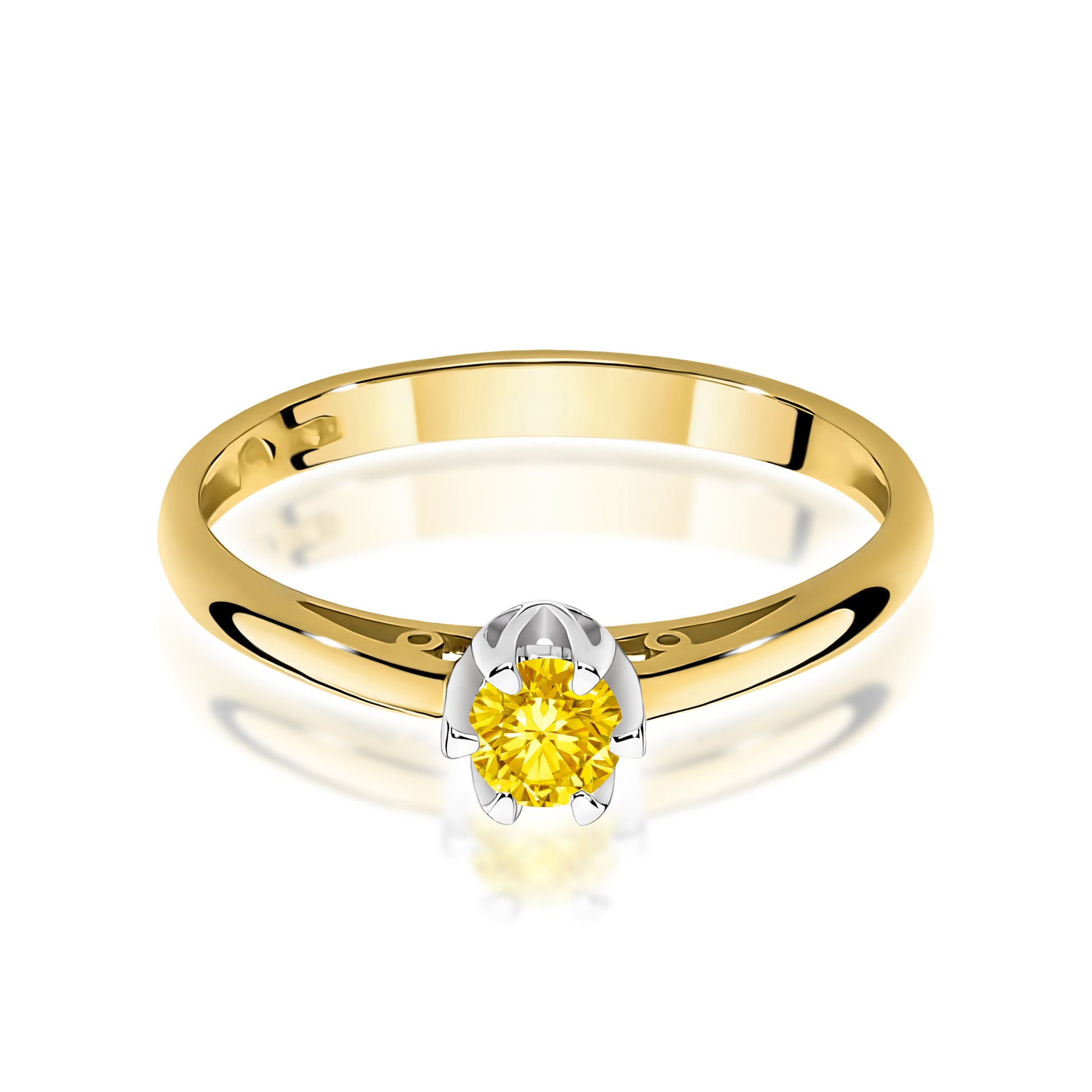 Inel Aur 14K cu Diamant Natural 0.15 ct