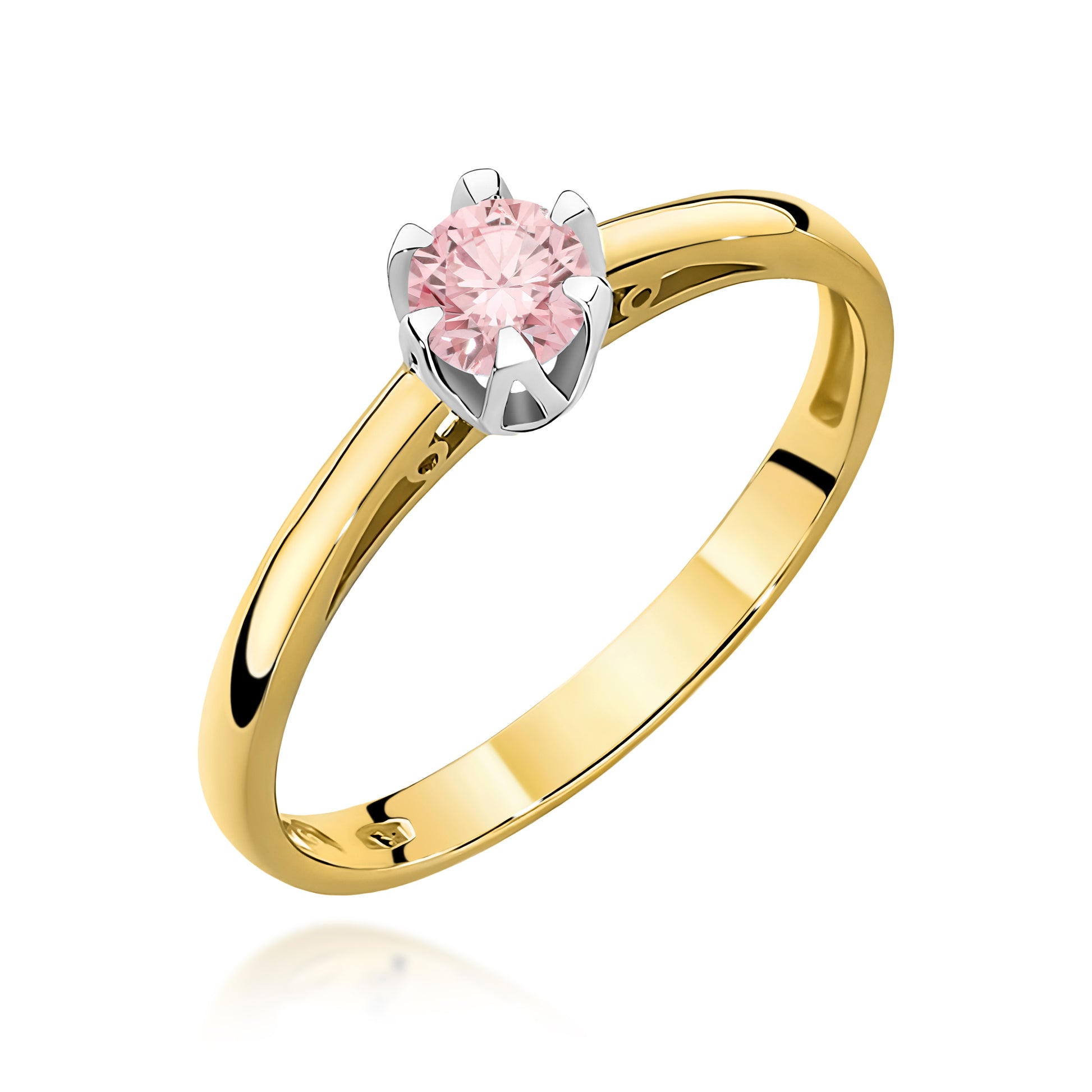 Inel Aur 9K cu Diamant Natural 0.15 ct