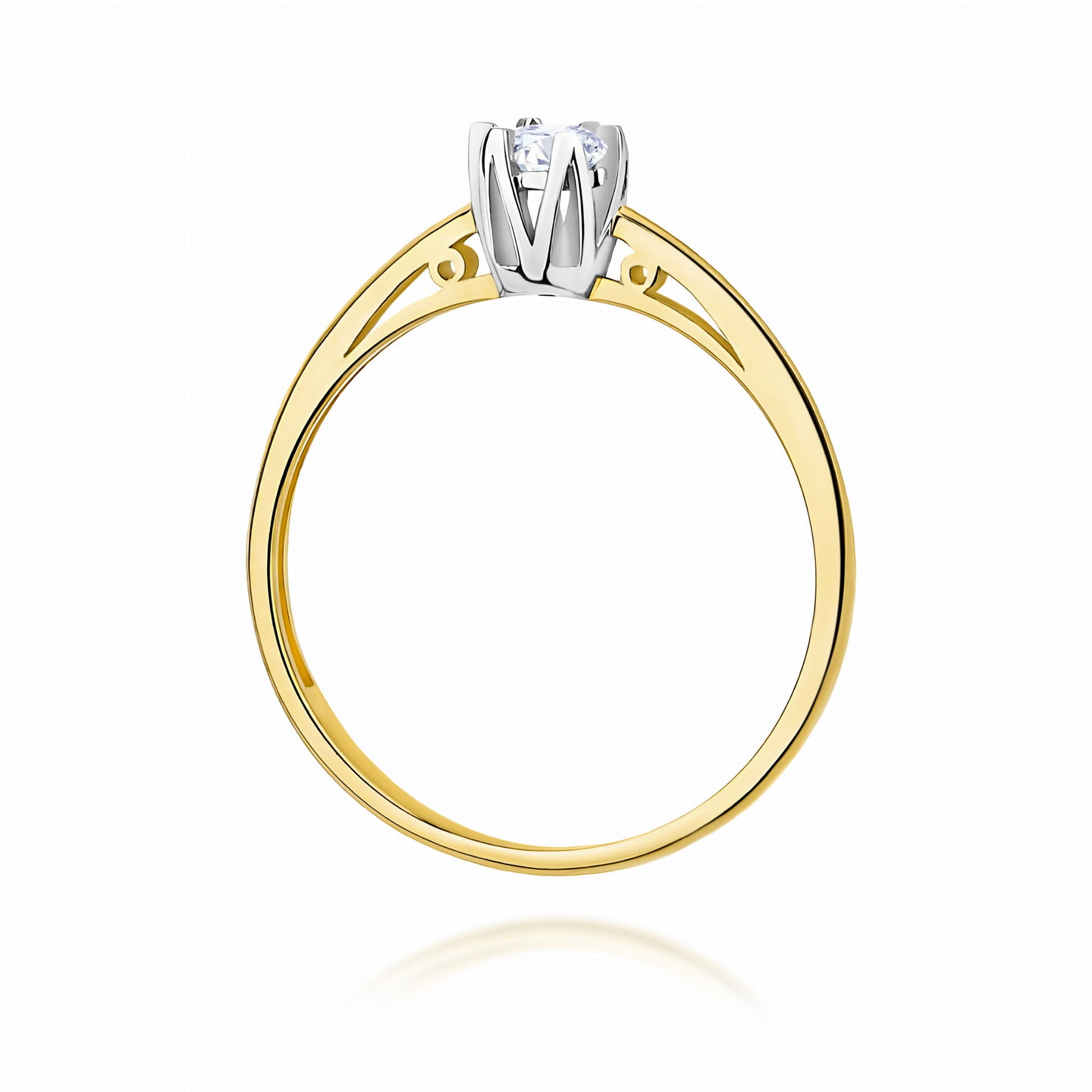 Inel Aur 9K cu Diamant de Laborator 0.15 ct