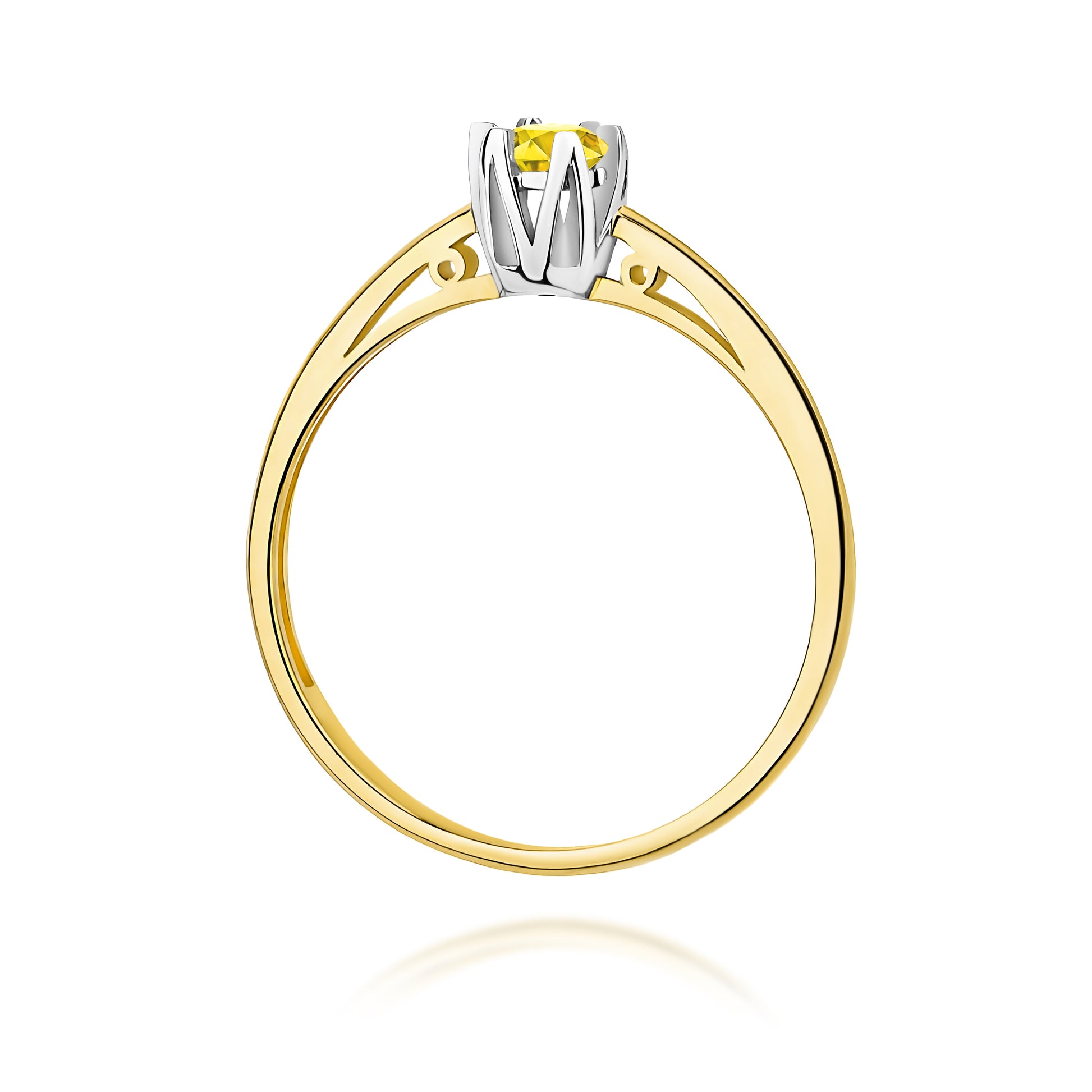 Inel Aur 9K cu Diamant Natural 0.15 ct