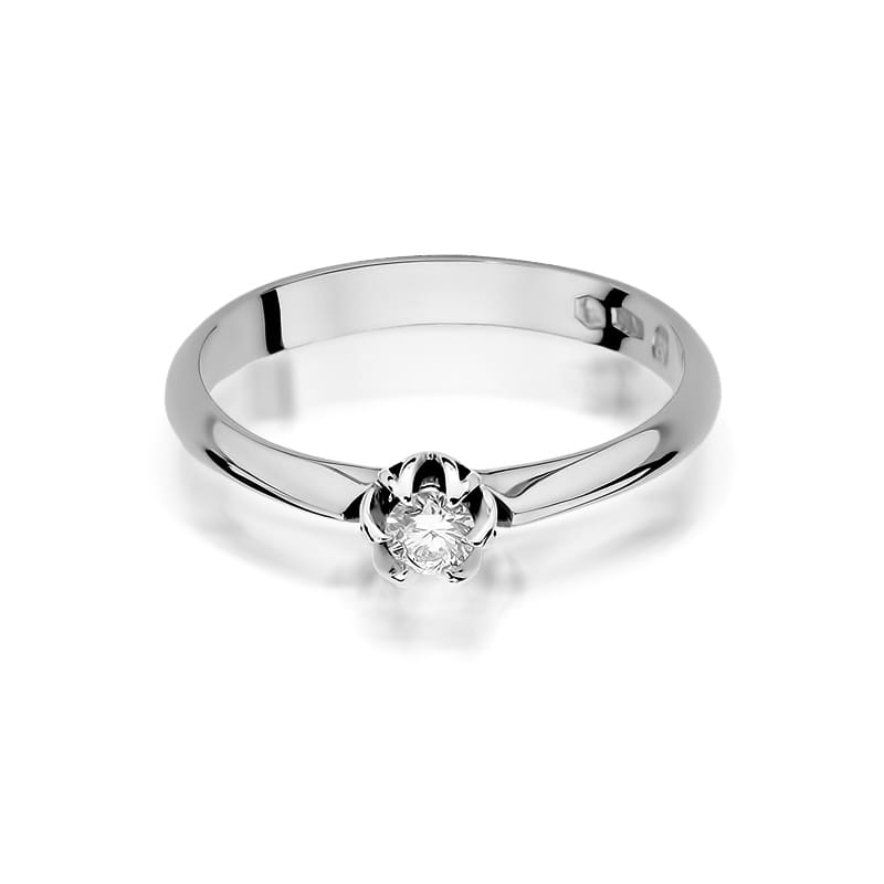 Inel Aur 9K cu Diamant Natural 0.10 ct