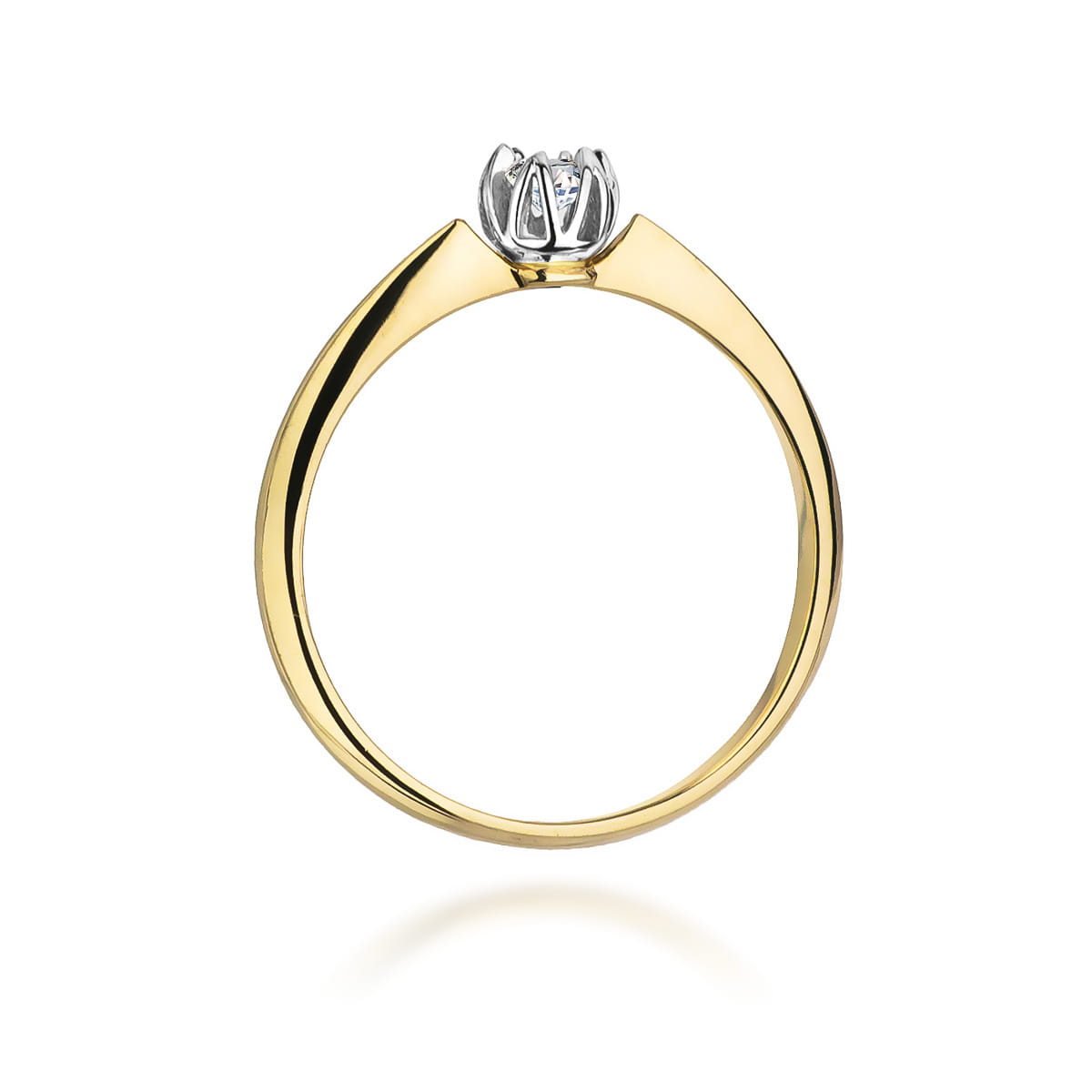 Inel Aur 9K cu Diamant Natural 0.10 ct