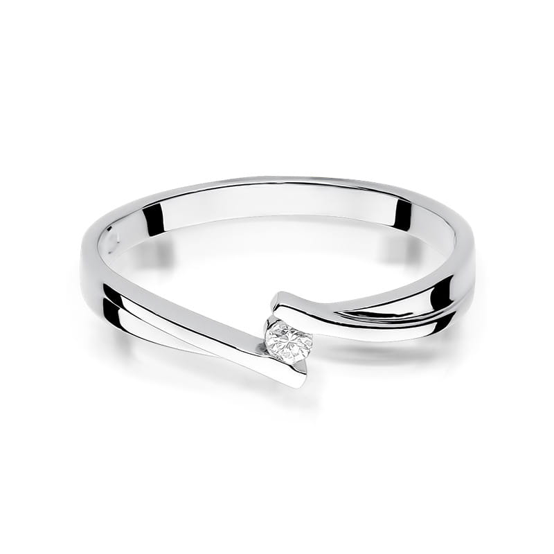 Inel Aur 9K cu Diamant Natural 0.04 ct