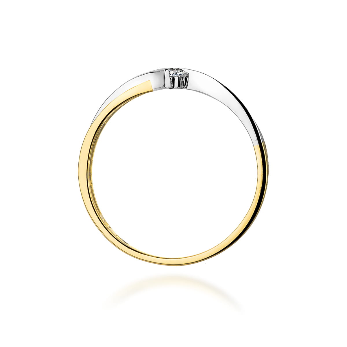 Inel Aur 9K cu Diamant Natural 0.04 ct