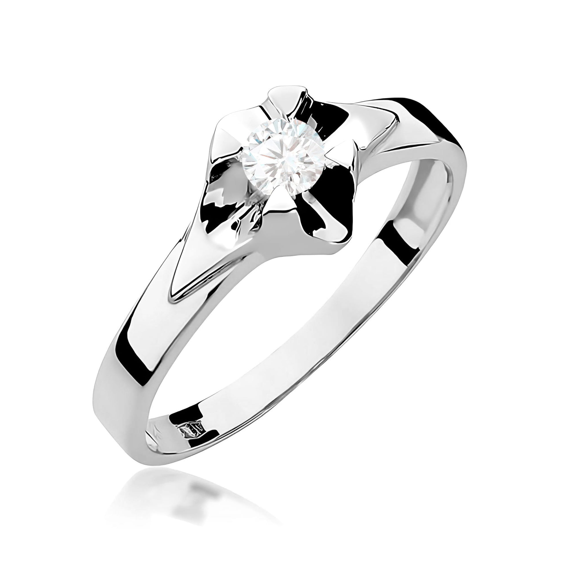 Inel Aur 9K cu Diamant Natural 0.20 ct