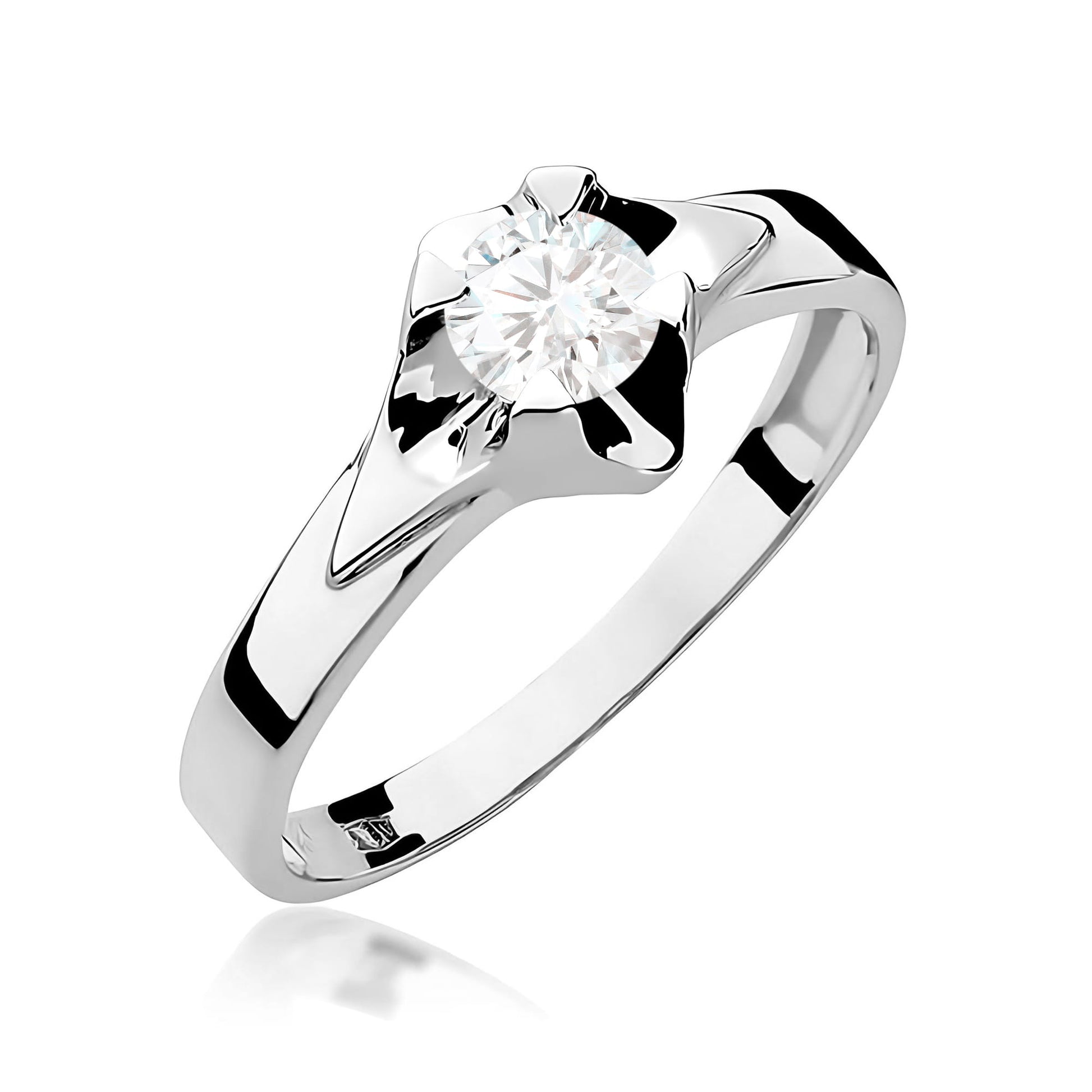 Inel Aur 9K cu Diamant Natural 0.50 ct