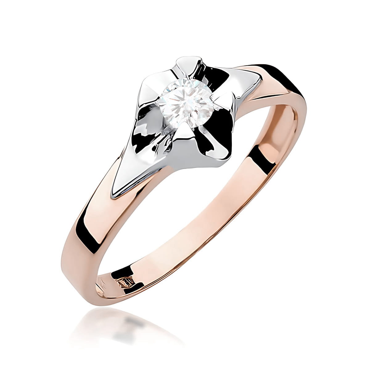 Inel Aur 14K W0155 Diamant Cultivat 0.25ct