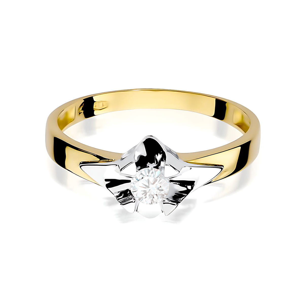Inel Aur 14K W0155 Diamant Cultivat 0.20ct