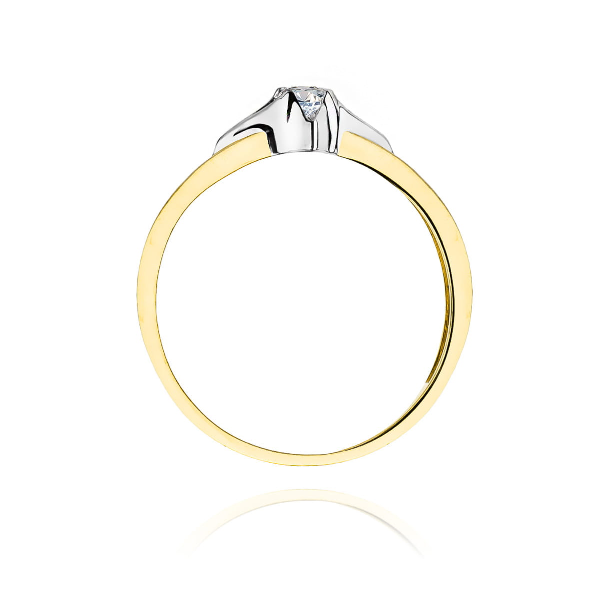Inel Aur 9K cu Diamant Natural 0.12 ct