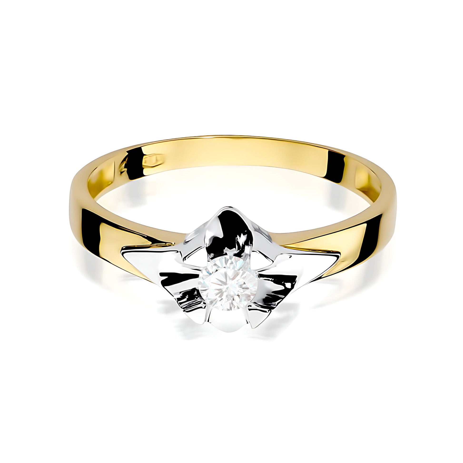 Inel Aur 9K cu Diamant Natural 0.20 ct