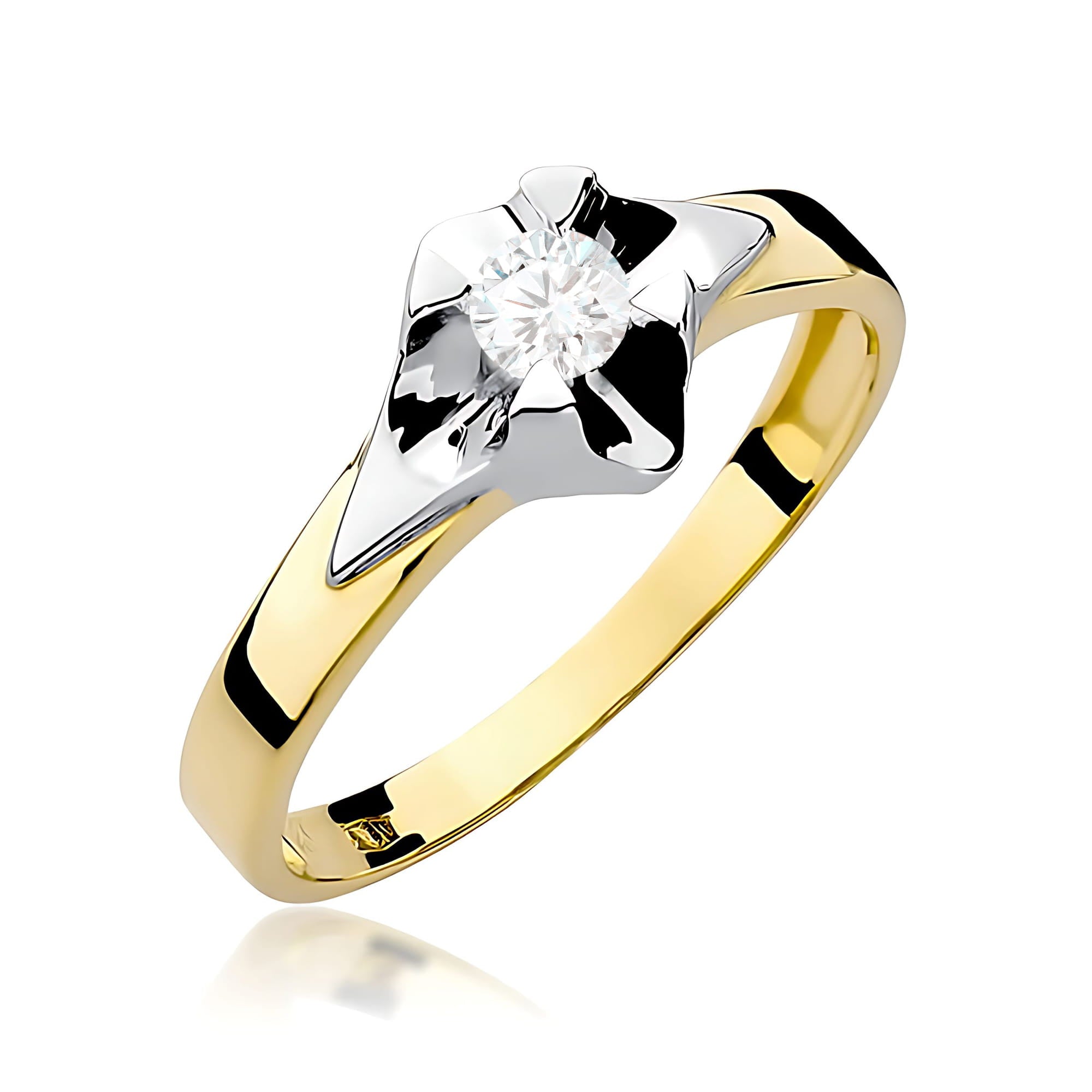 Inel Aur 9K cu Diamant Natural 0.23 ct
