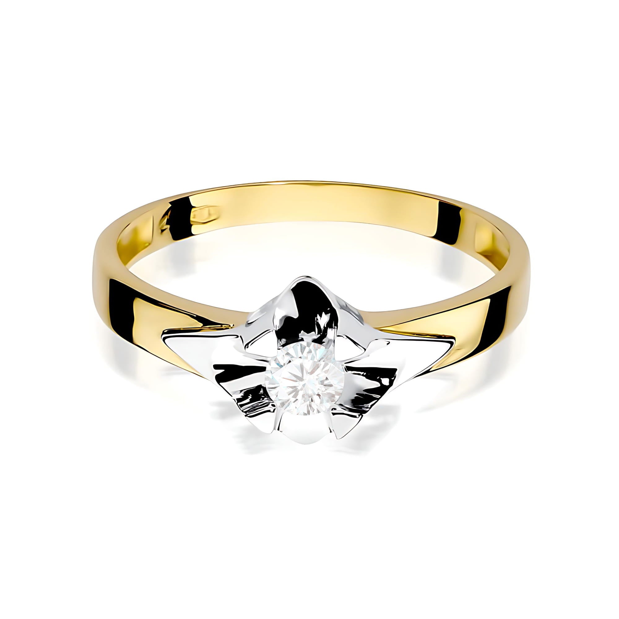 Inel Aur 9K cu Diamant Natural 0.23 ct