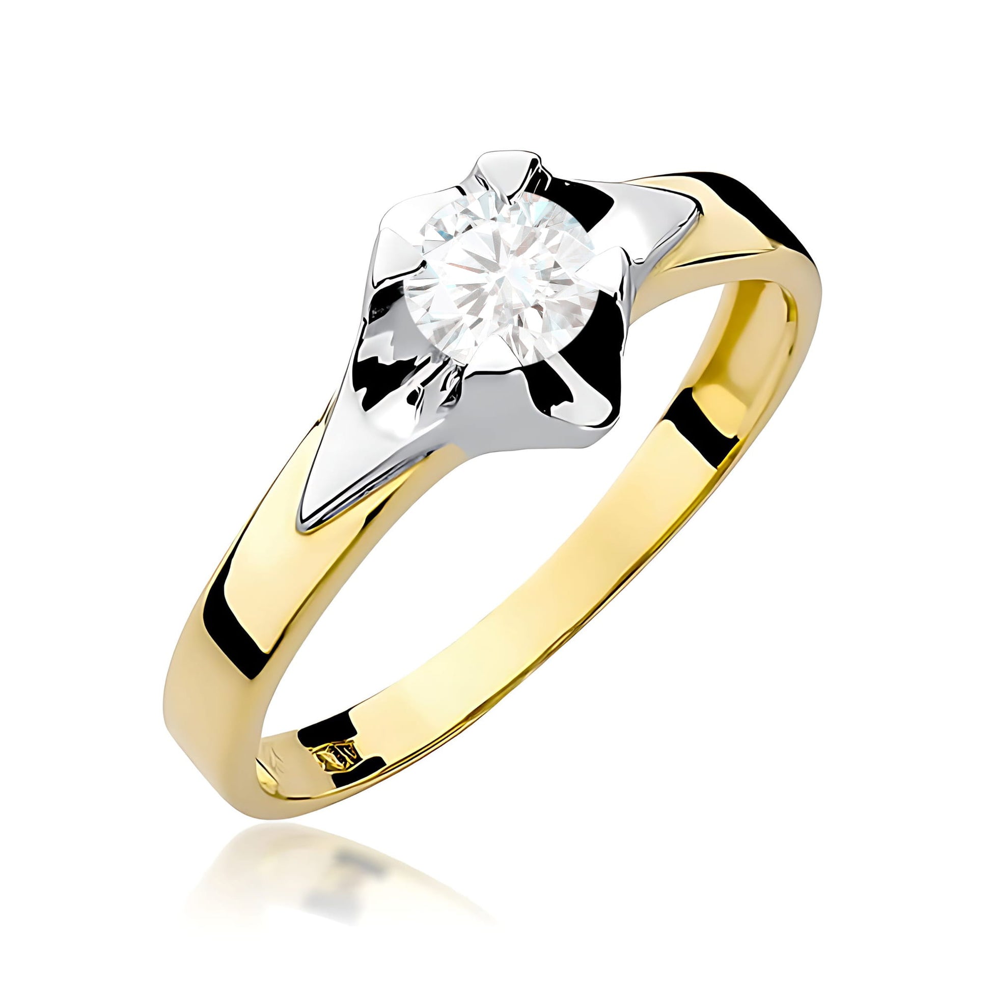 Inel Aur 9K cu Diamant Natural 0.50 ct