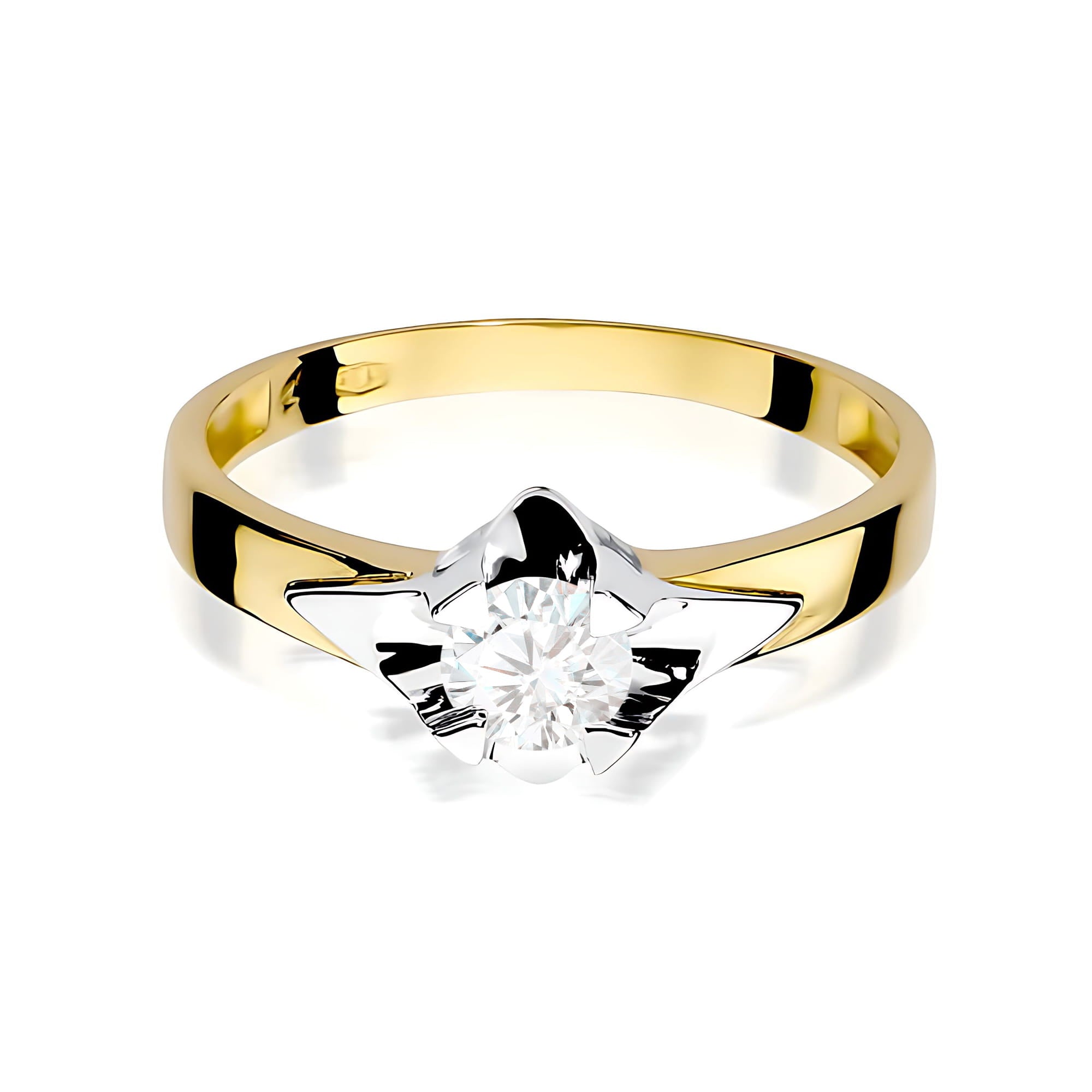 Inel Aur 9K cu Diamant Natural 0.50 ct