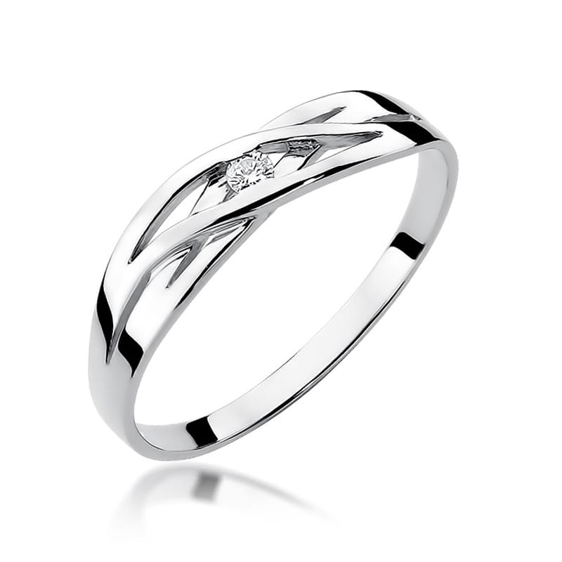 Inel Aur 9K cu Diamant Natural 0.04 ct