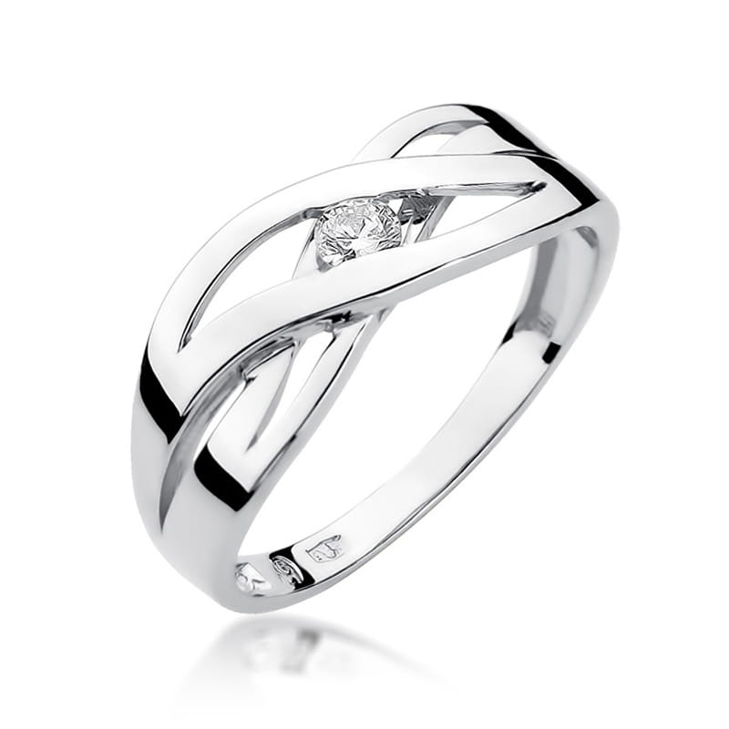 Inel Aur 9K cu Diamant Natural 0.10 ct