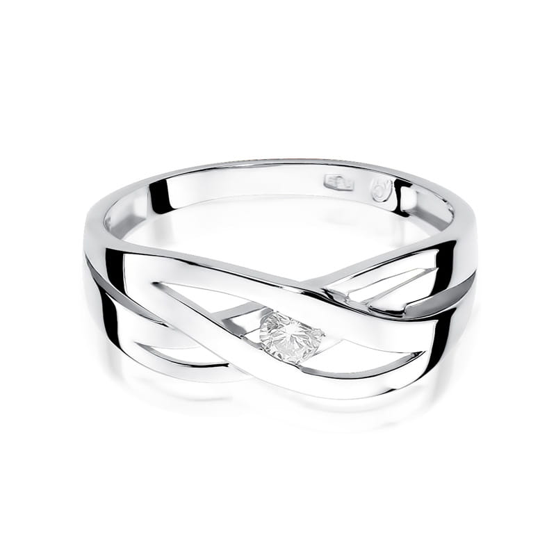 Inel Aur 9K cu Diamant Natural 0.10 ct
