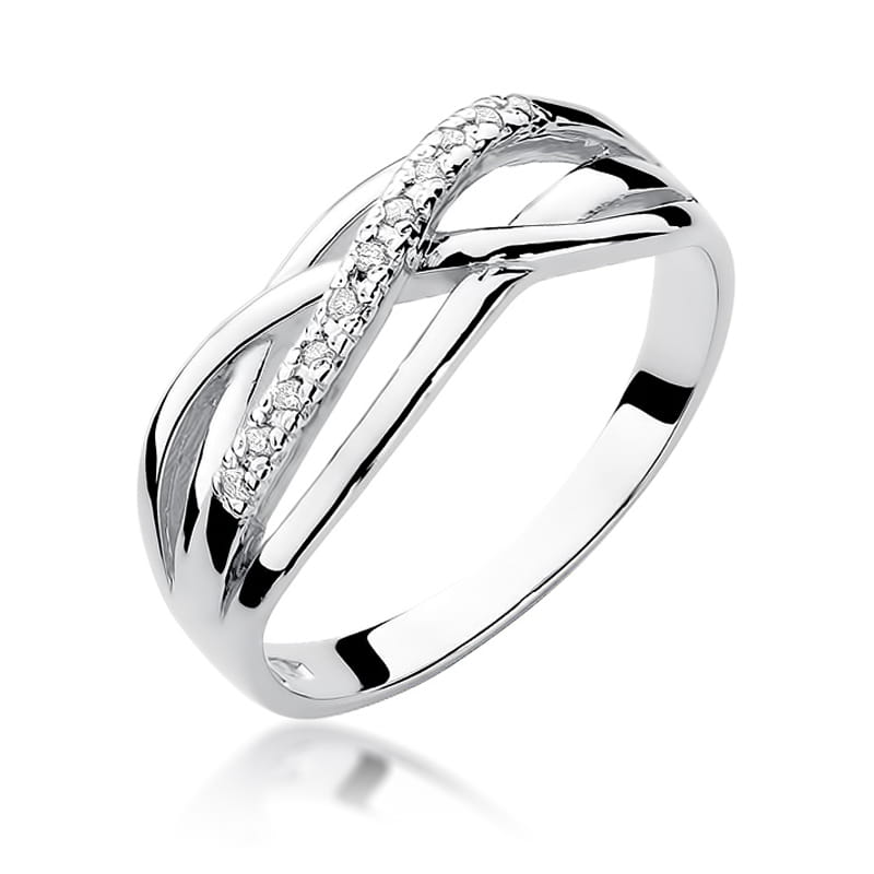 Inel Aur 9K cu Diamante Naturale 0.10 ct