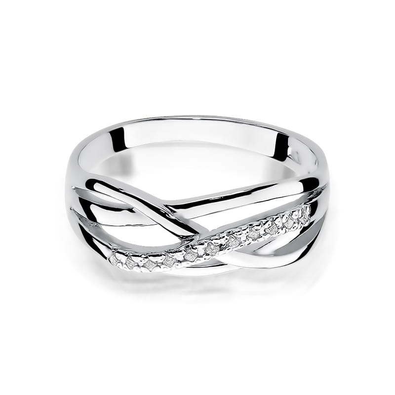 Inel Aur 9K cu Diamante Naturale 0.10 ct