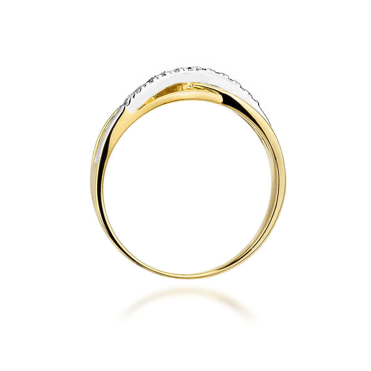 Inel Aur 9K cu Diamante Naturale 0.10 ct