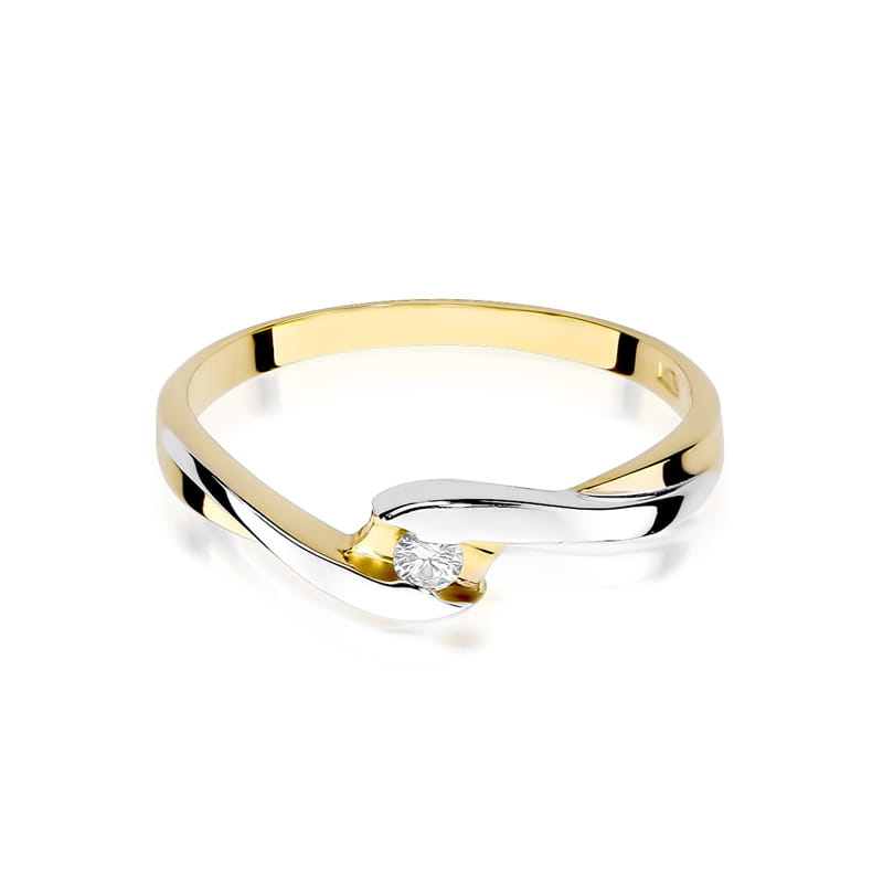 Inel Aur 9K cu Diamant Natural 0.05 ct