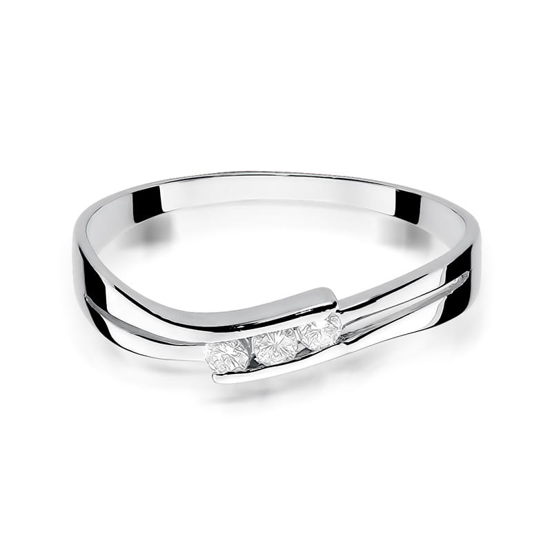 Inel Aur 9K cu Diamante Naturale 0.12 ct