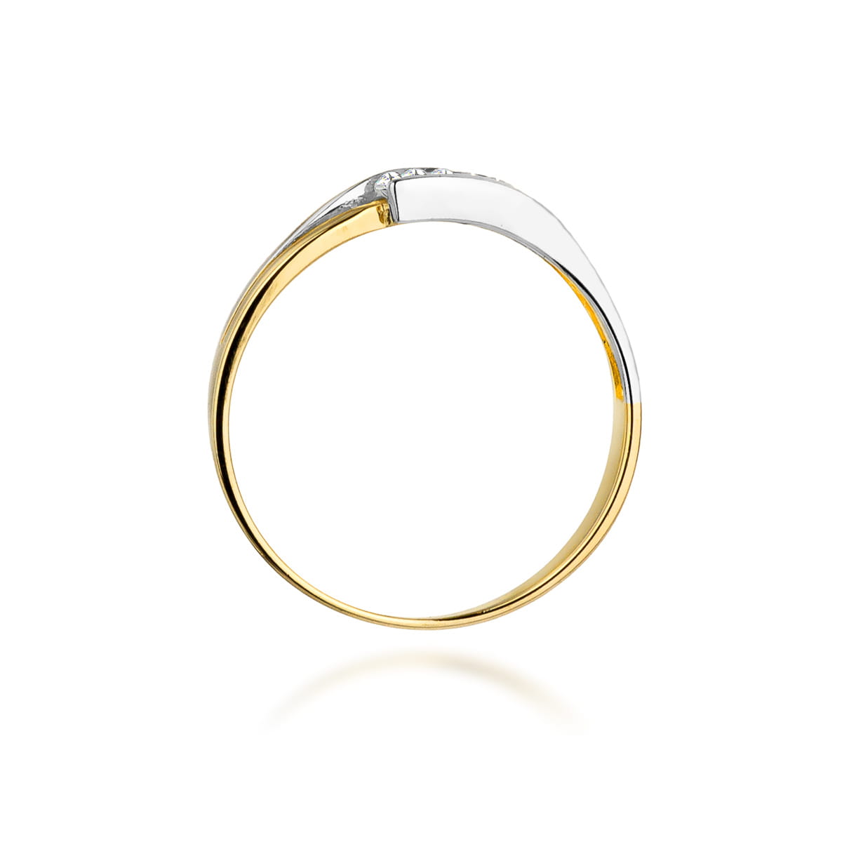 Inel Aur 9K cu Diamante Naturale 0.12 ct