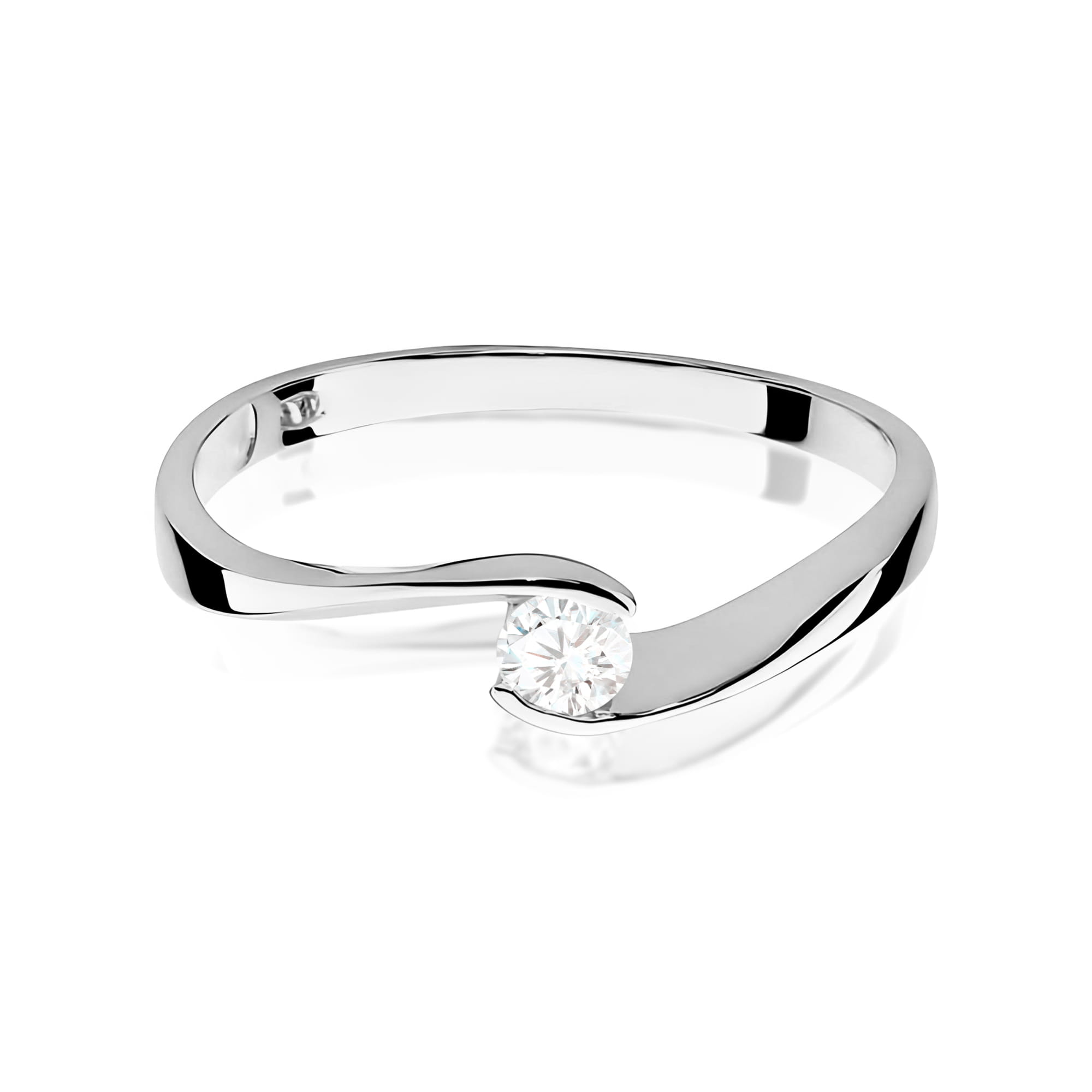 Inel Aur 14K Diamant Cultivat în Laborator 0,13ct