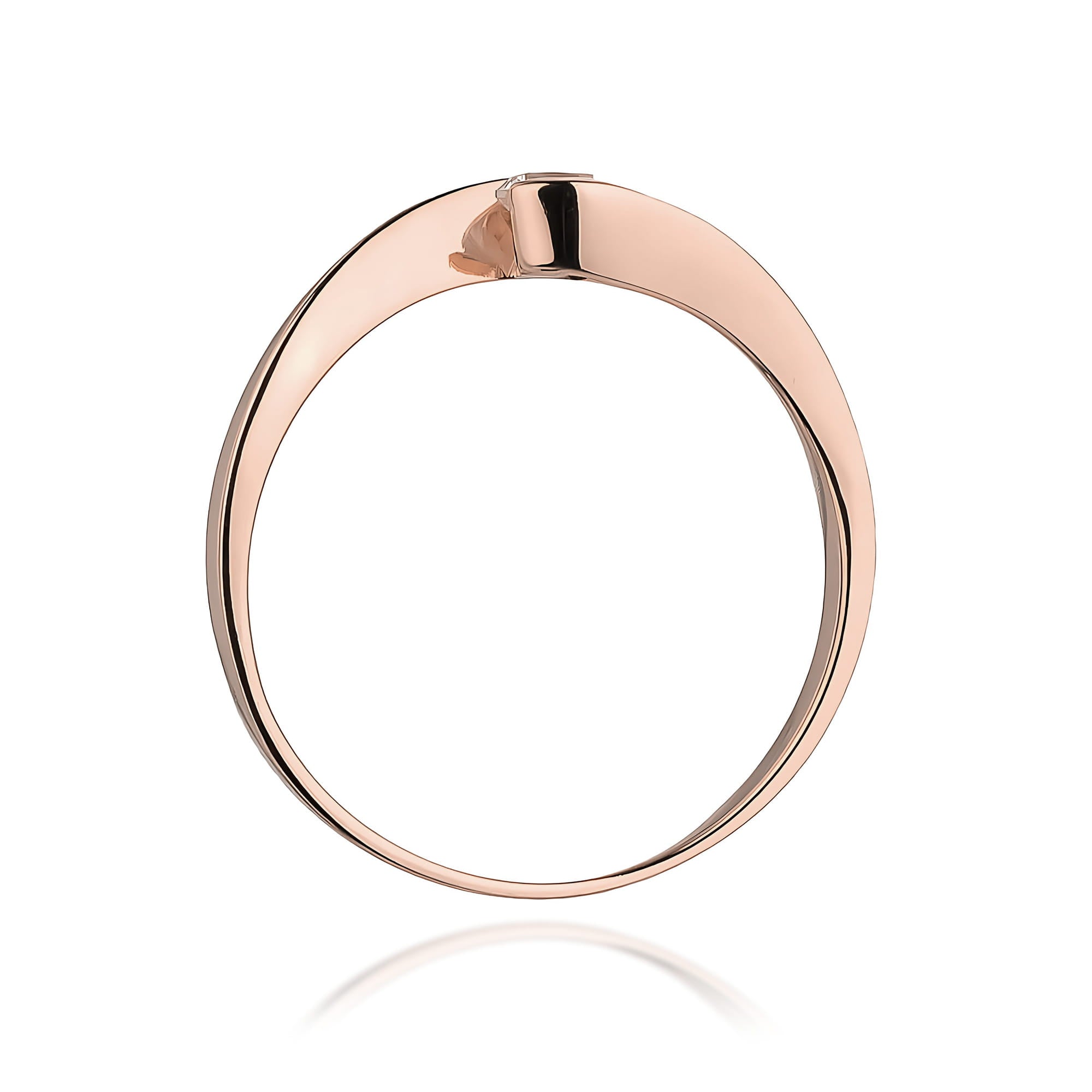 Inel Aur 14K Diamant Cultivat în Laborator 0,13ct