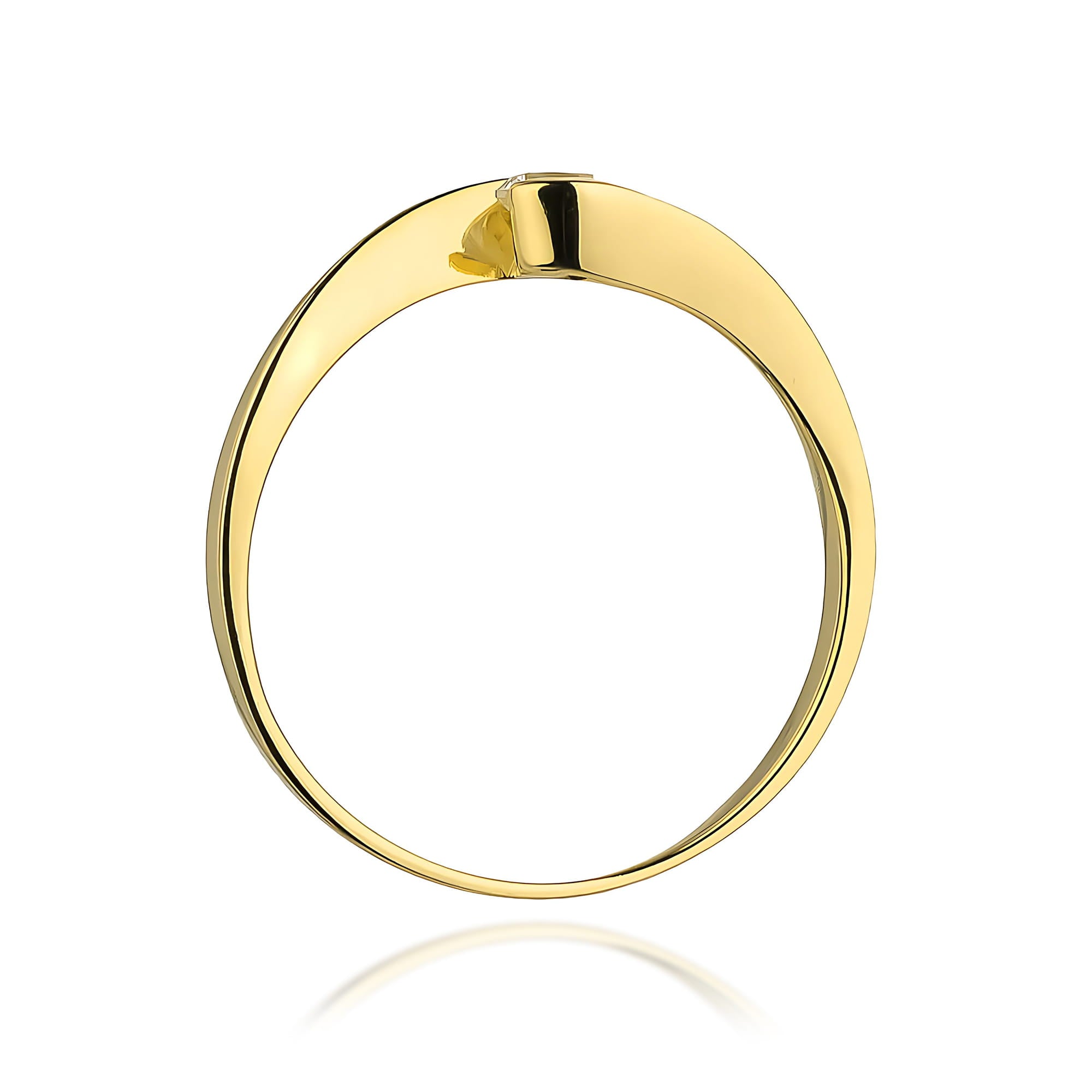 Inel Aur 14K Diamant Cultivat în Laborator 0,13ct