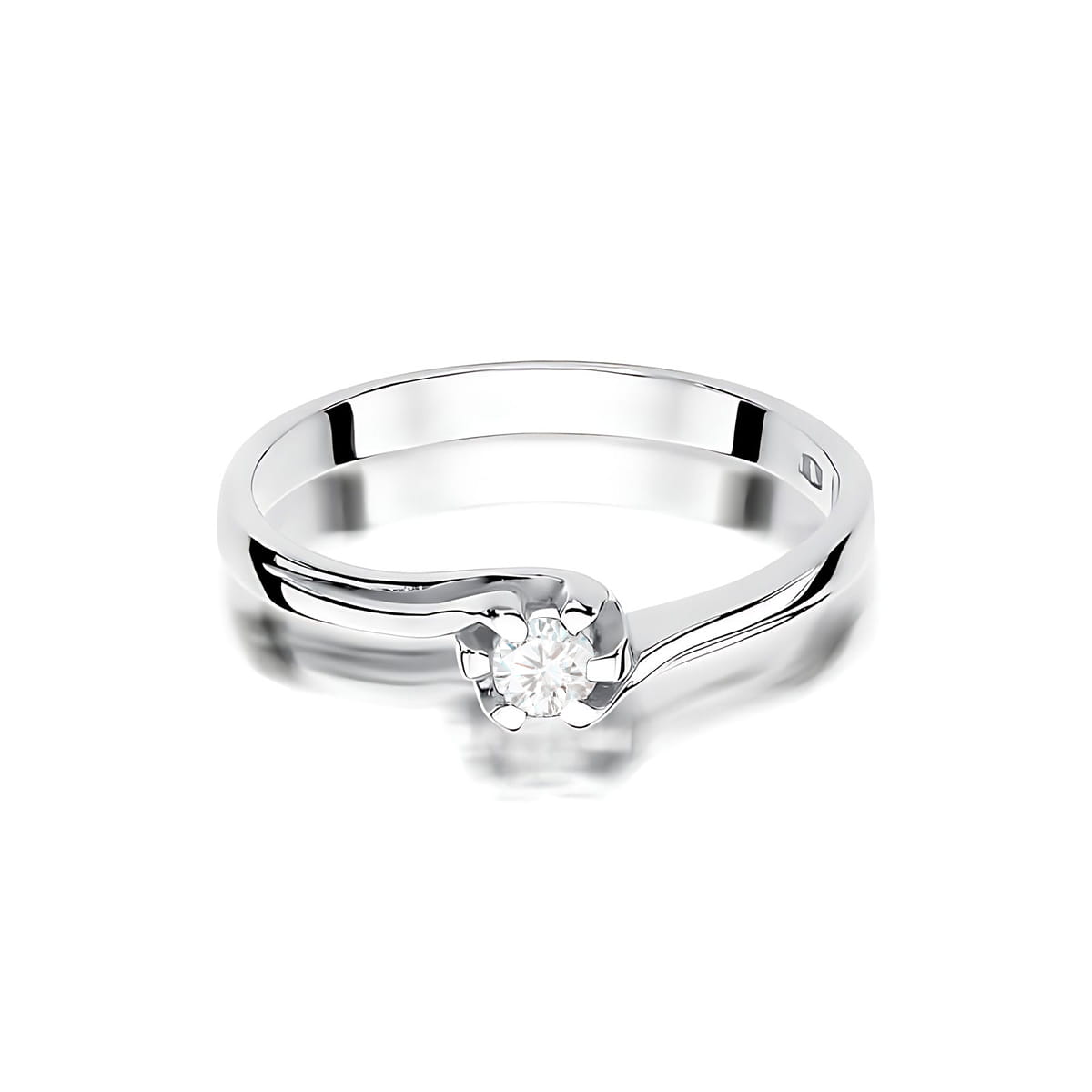 Inel Aur 9K cu Diamant Natural 0.10 ct