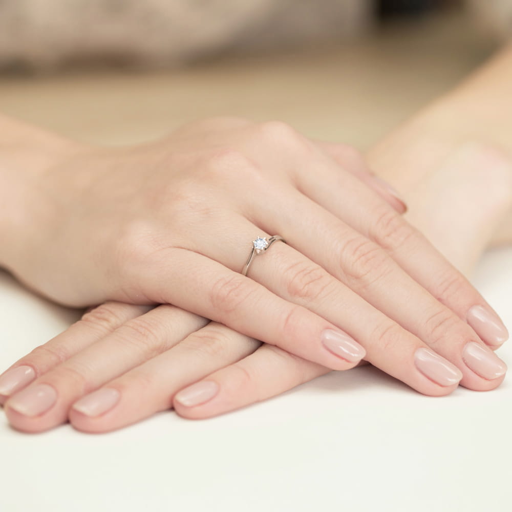 Inel Aur 9K cu Diamant Natural 0.10 ct
