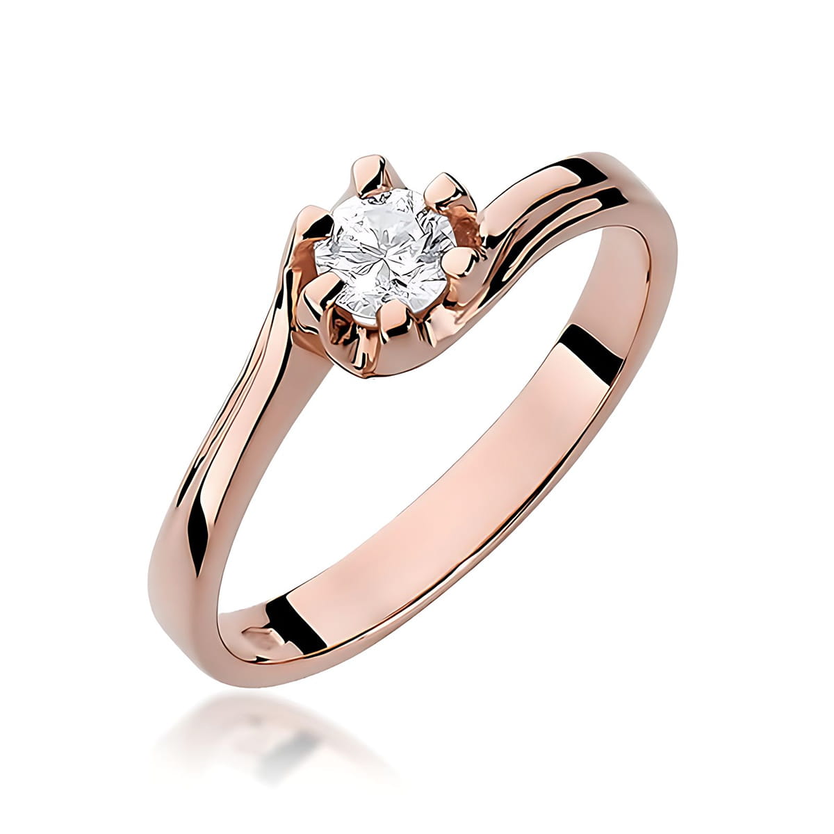 Inel Aur 14K W163 Diamant Cultivat 0.30ct