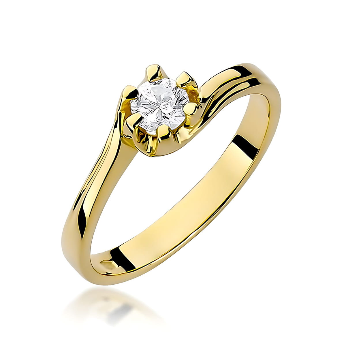 Inel Aur 14K W163 Diamant Cultivat 0.30ct