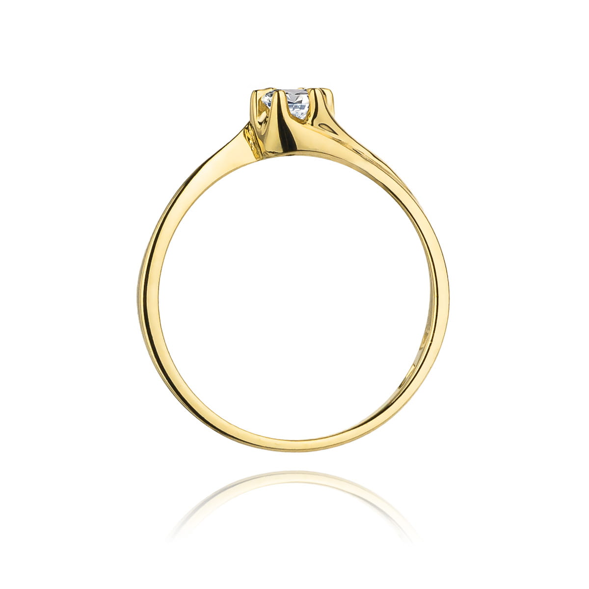 Inel Aur 9K cu Diamant Natural 0.10 ct