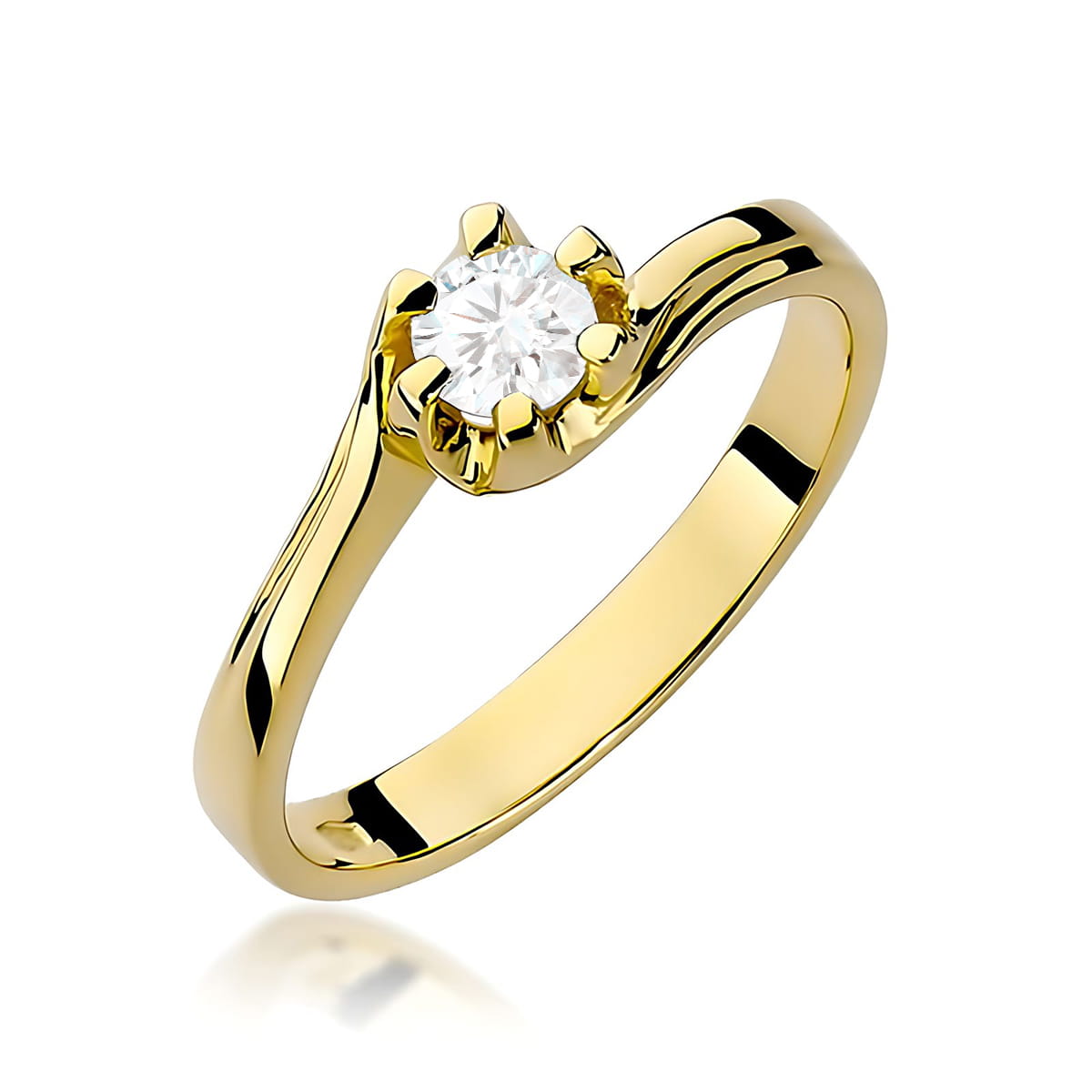 Inel Aur 9K cu Diamant Natural 0.30 ct