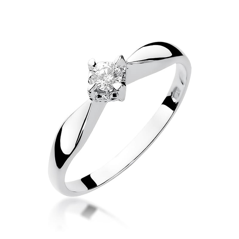 Inel Aur 9K cu Diamant Natural 0.12 ct