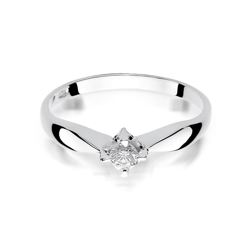 Inel Aur 9K cu Diamant Natural 0.12 ct