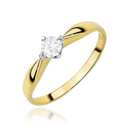 Inel Aur 14K cu Diamant de Laborator 0.15 ct