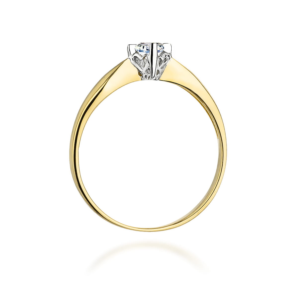 Inel Aur 9K cu Diamant Natural 0.12 ct