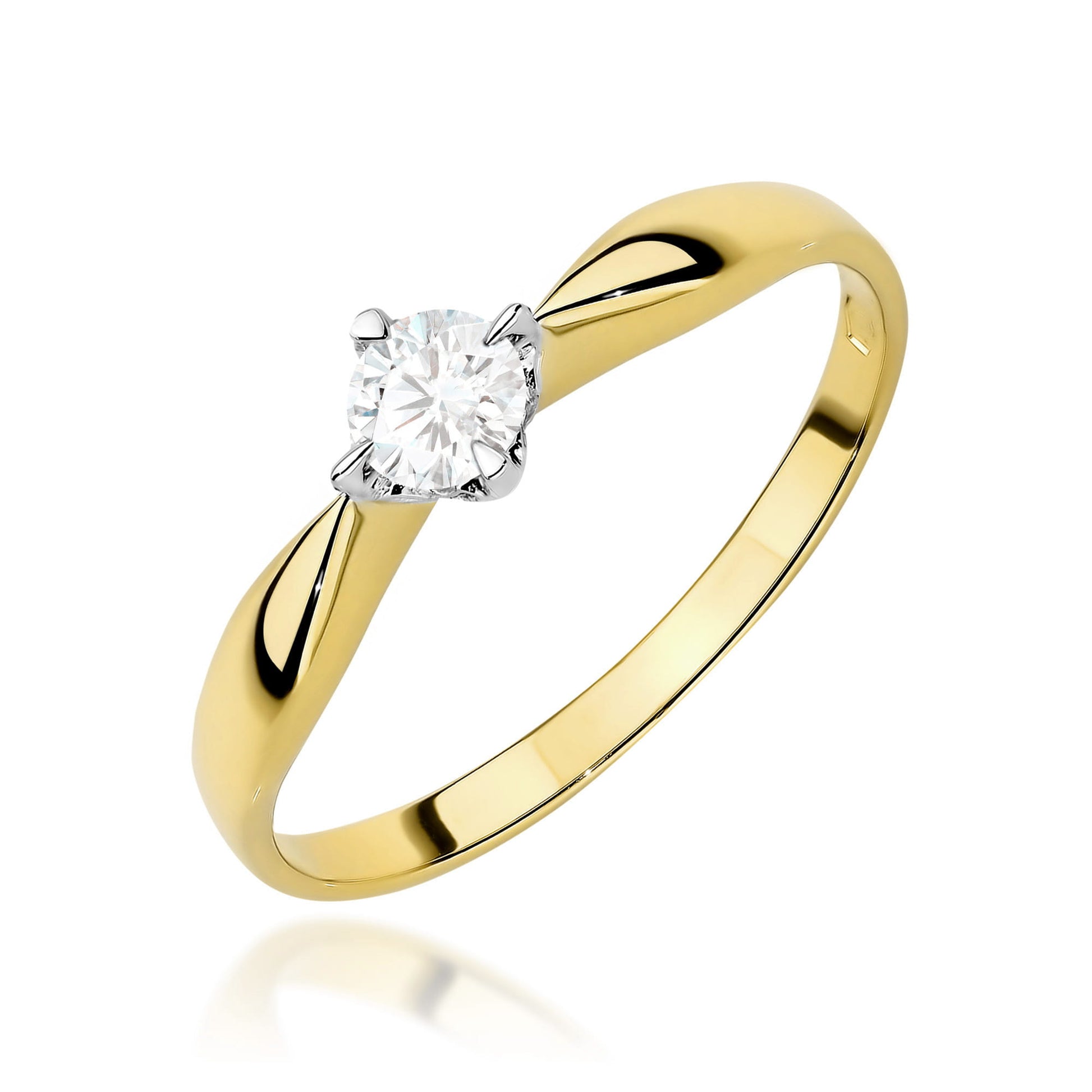 Inel Aur 9K cu Diamant de Laborator 0.15 ct