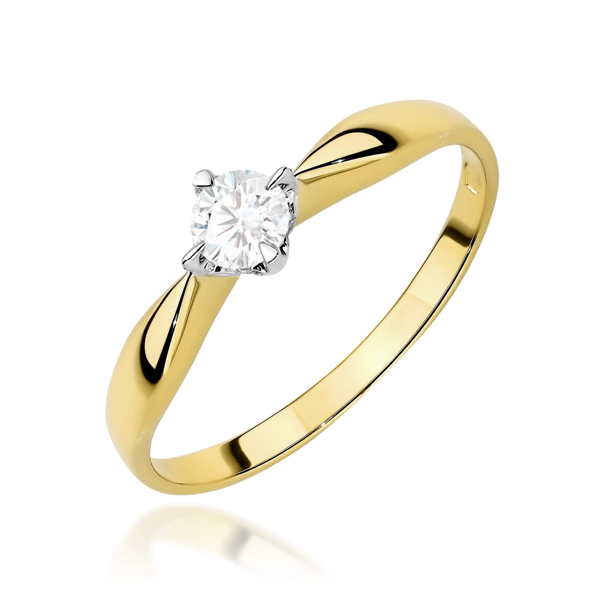 Inel Aur 9K cu Diamant de Laborator 0.15 ct