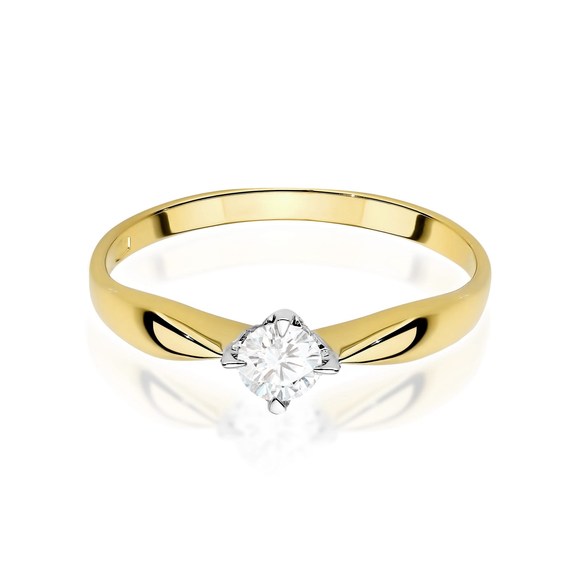 Inel Aur 9K cu Diamant de Laborator 0.15 ct