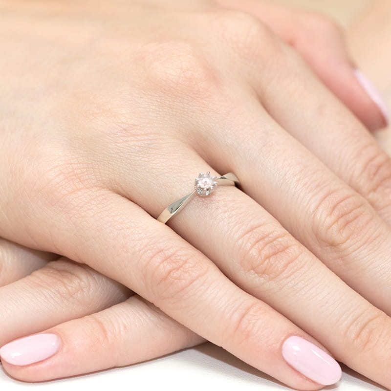 Inel Aur 9K cu Diamant de Laborator 0.15 ct