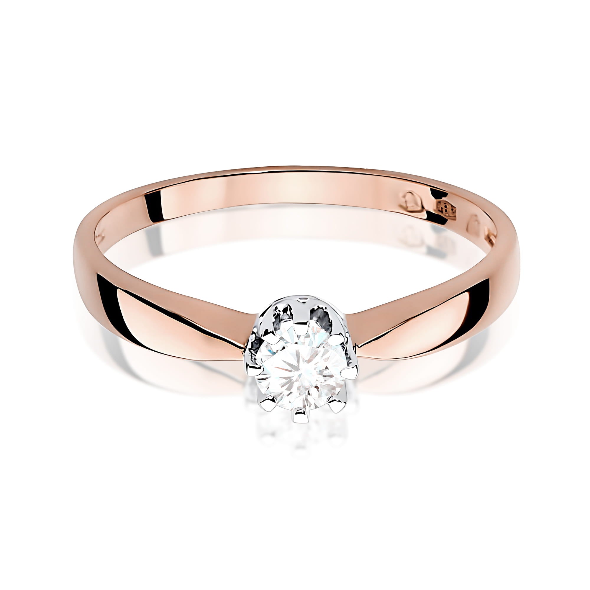 Inel Aur 14K cu Diamant de Laborator 0.15 ct