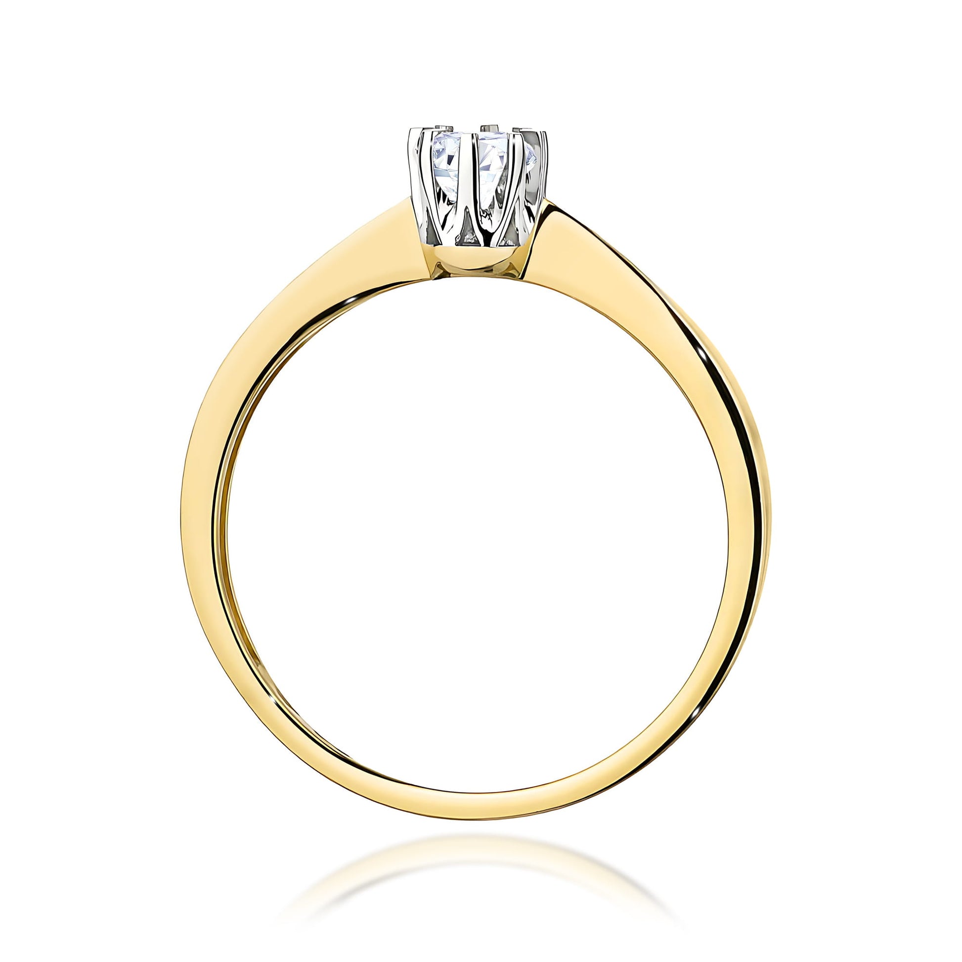 Inel Aur 9K cu Diamant Natural 0.15 ct
