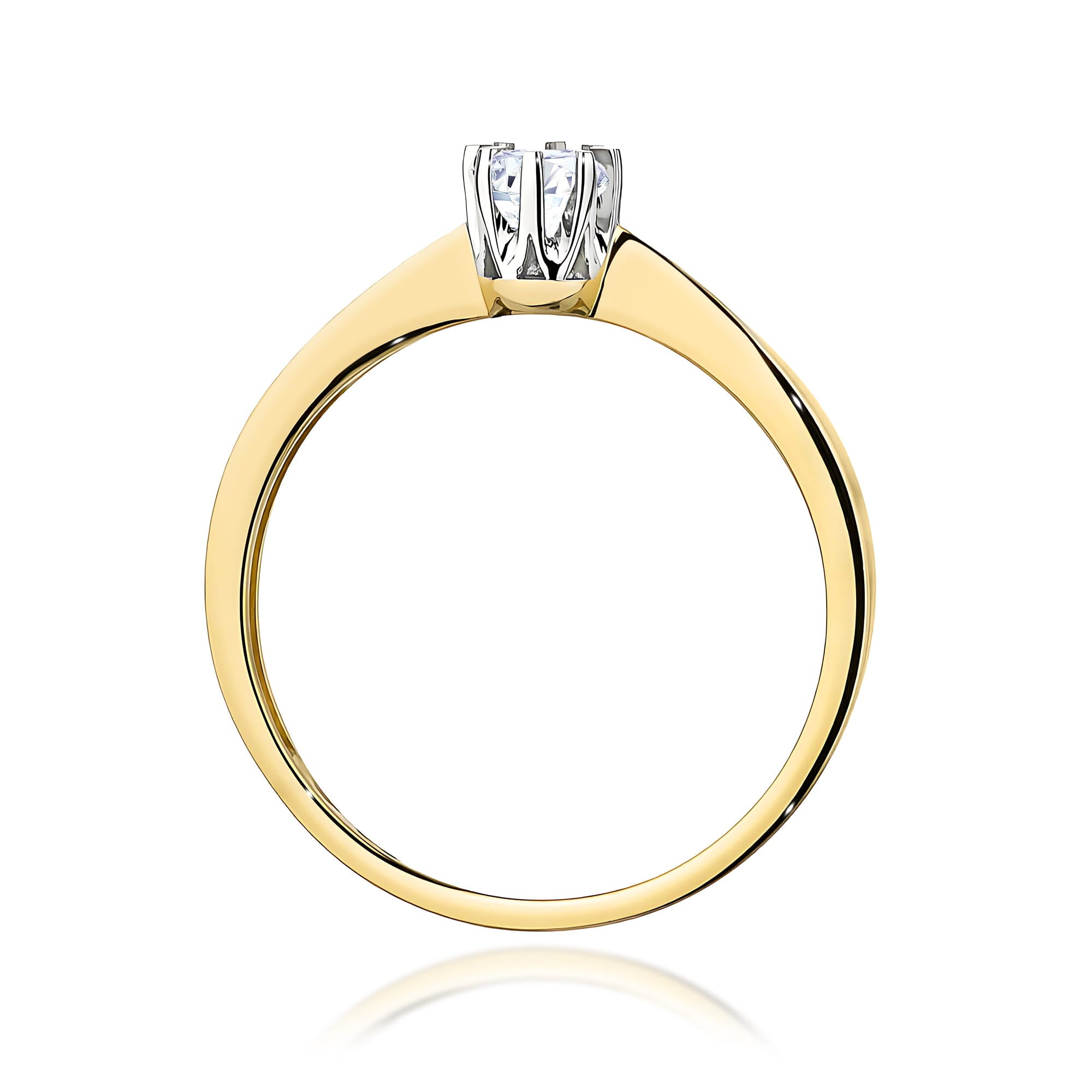 Inel Aur 9K cu Diamant Natural 0.15 ct