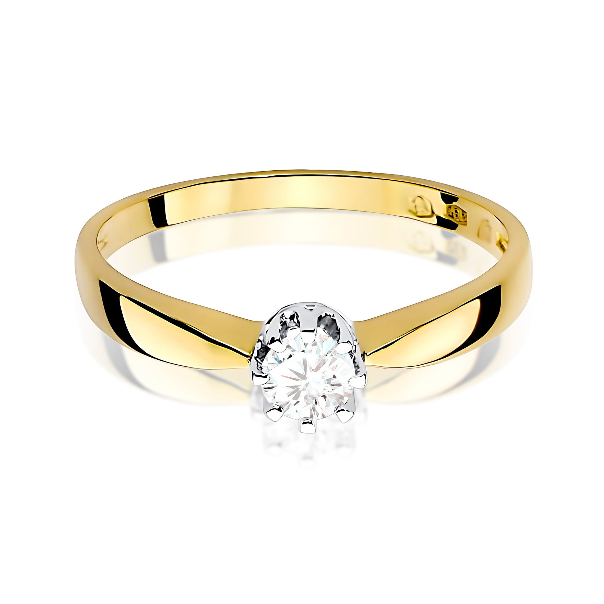 Inel Aur 9K cu Diamant de Laborator 0.15 ct