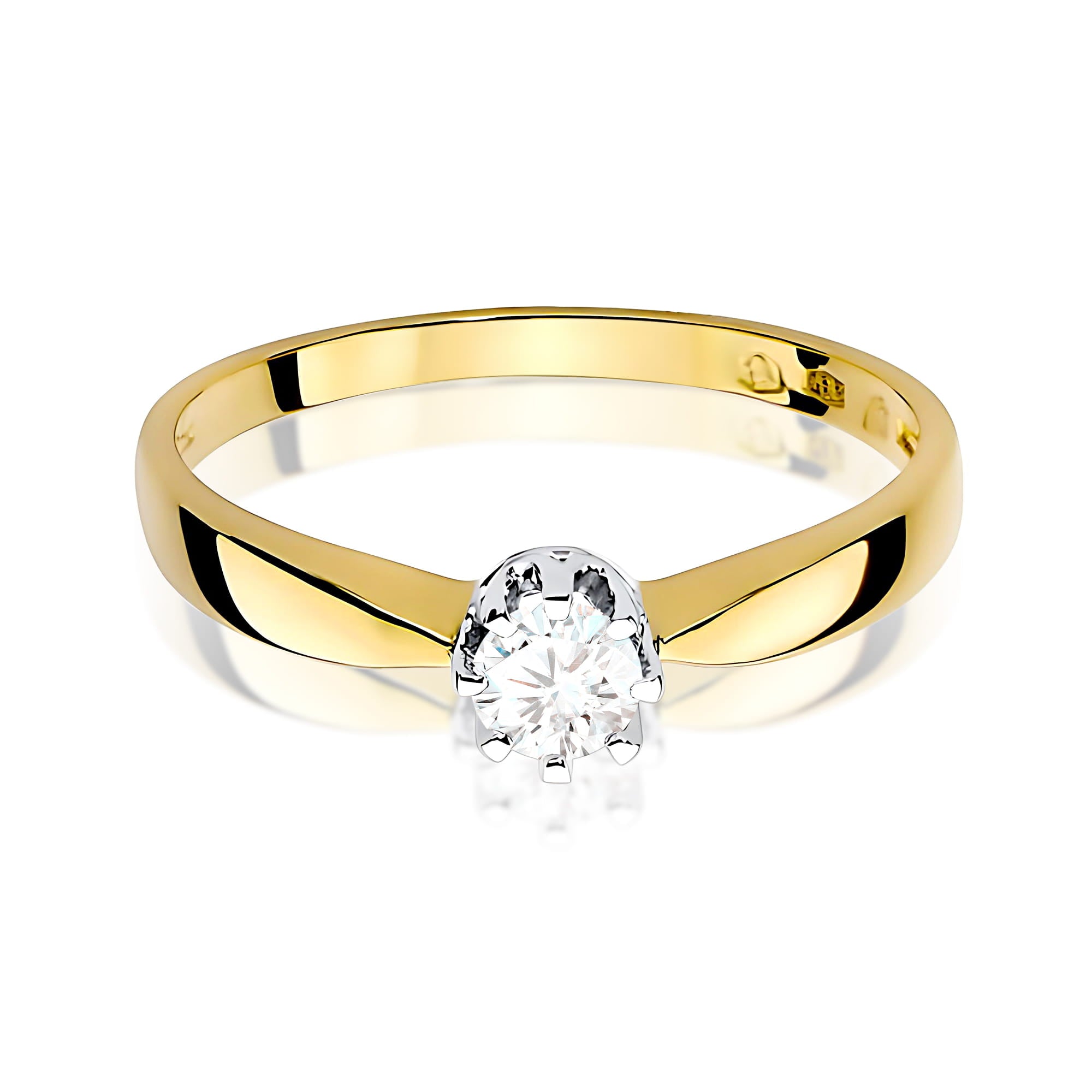 Inel Aur 9K cu Diamant de Laborator 0.15 ct